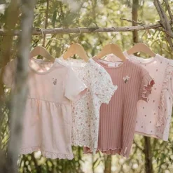 Little Dutch Meisjes Kleding|Kinderkleding^Shirt korte mouw - Roze - Fairy Garden