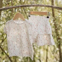 Little Dutch Meisjes Kleding|Kinderkleding^Shirt korte mouw - Wit - Fairy Garden