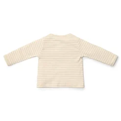Little Dutch Babykleding^Shirt lange mouw - Beige - Newborn Naturals - Stripe