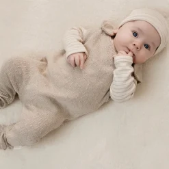 Little Dutch Babykleding^Shirt lange mouw - Beige - Newborn Naturals - Stripe