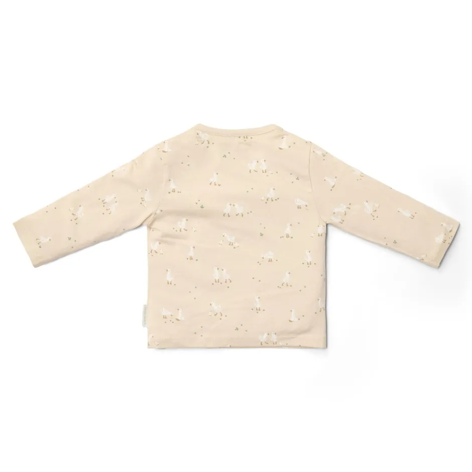 Little Dutch Babykleding^Shirt lange mouw - Beige - Newborn Naturals - Little Goose