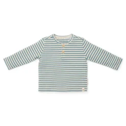 Little Dutch Jongens Kleding|Babykleding^Shirt lange mouw - Blauw - Forest Friends - Stripe