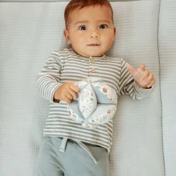 Little Dutch Jongens Kleding|Babykleding^Shirt lange mouw - Blauw - Forest Friends - Stripe