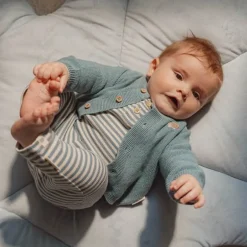 Little Dutch Jongens Kleding|Babykleding^Shirt lange mouw - Blauw - Forest Friends - Stripe