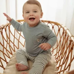 Little Dutch Jongens Kleding|Babykleding^Shirt lange mouw - Blauw - Forest Friends