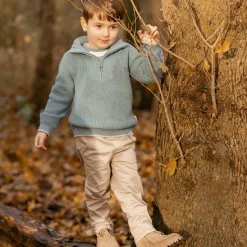 Little Dutch Jongens Kleding|Kinderkleding^Shirt lange mouw - Blauw - Zand - Forest Friends - Stripe