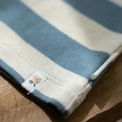 Little Dutch Jongens Kleding|Kinderkleding^Shirt lange mouw - Blauw - Zand - Forest Friends - Stripe