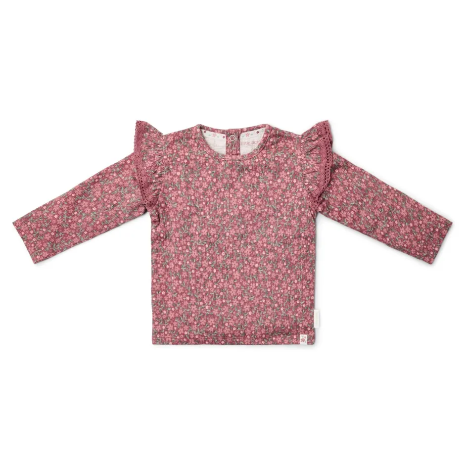 Little Dutch Meisjes Kleding|Kinderkleding^Shirt lange mouw - Roze - Fairy Garden - Bloemen