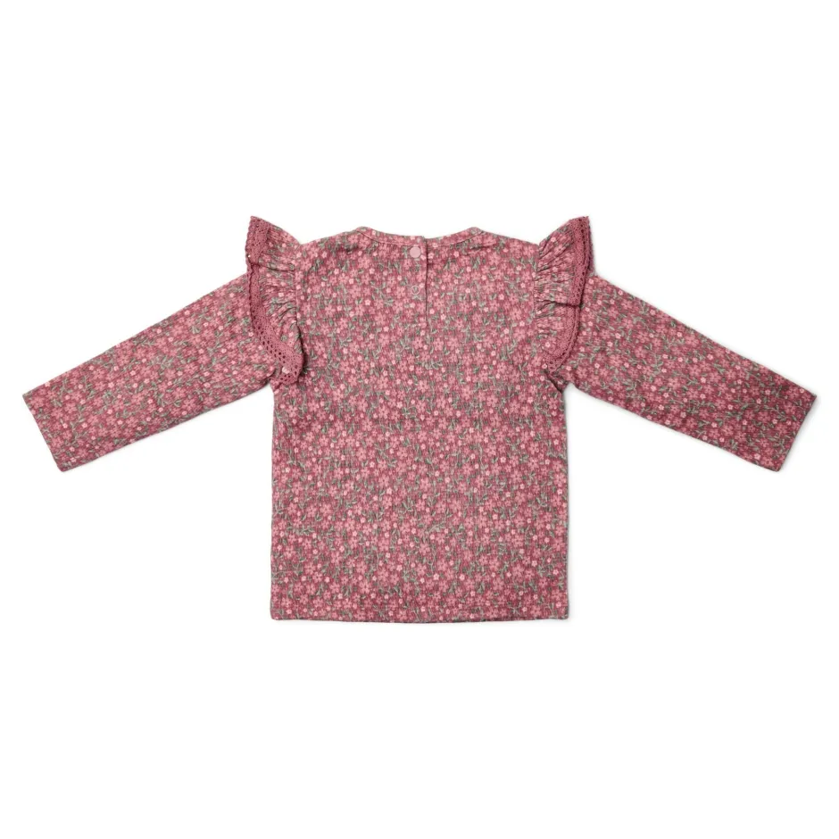 Little Dutch Meisjes Kleding|Kinderkleding^Shirt lange mouw - Roze - Fairy Garden - Bloemen