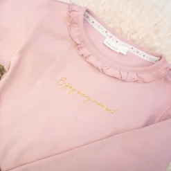 Little Dutch Meisjes Kleding|Kinderkleding^Shirt lange mouw - Ruches - Roze - Fairy Garden