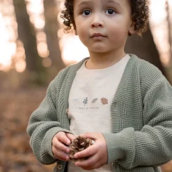 Little Dutch Jongens Kleding|Kinderkleding^Shirt lange mouw - Zand - Forest Friends - Forest borduursel