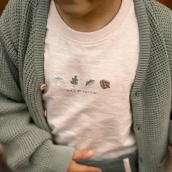 Little Dutch Jongens Kleding|Kinderkleding^Shirt lange mouw - Zand - Forest Friends - Forest borduursel