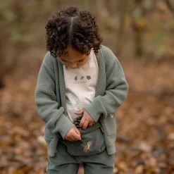 Little Dutch Jongens Kleding|Kinderkleding^Shirt lange mouw - Zand - Forest Friends - Forest borduursel