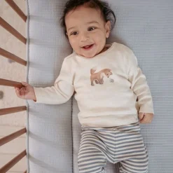 Little Dutch Jongens Kleding|Babykleding^Shirt lange mouw - Zand - Forest Friends - Vosje