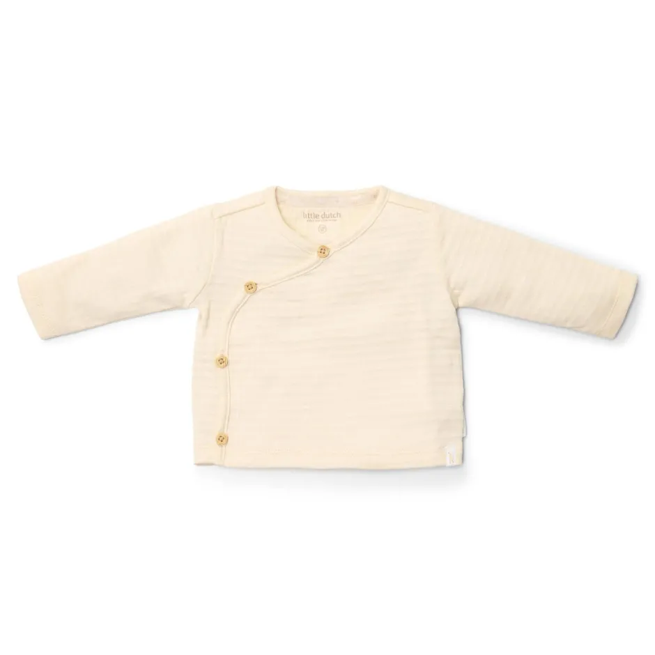 Little Dutch Babykleding^Shirt overslag lange mouw - Beige - Newborn Naturals
