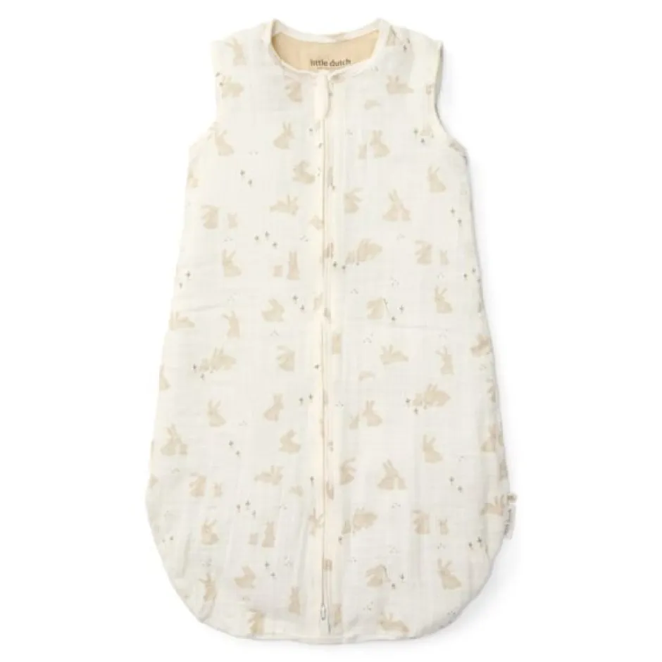 Little Dutch Slaapzakken^Slaapzak zomer – Wit – Maat 90 cm – Newborn Naturals – Baby Bunny