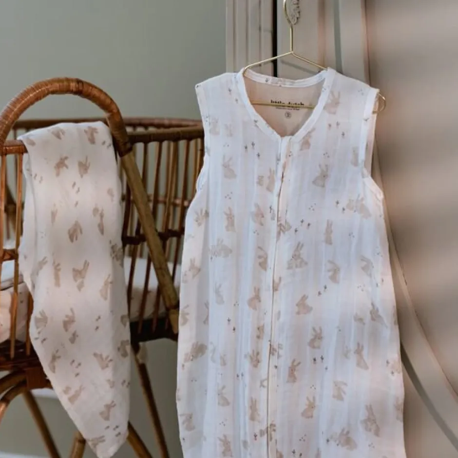 Little Dutch Slaapzakken^Slaapzak zomer – Wit – Maat 90 cm – Newborn Naturals – Baby Bunny