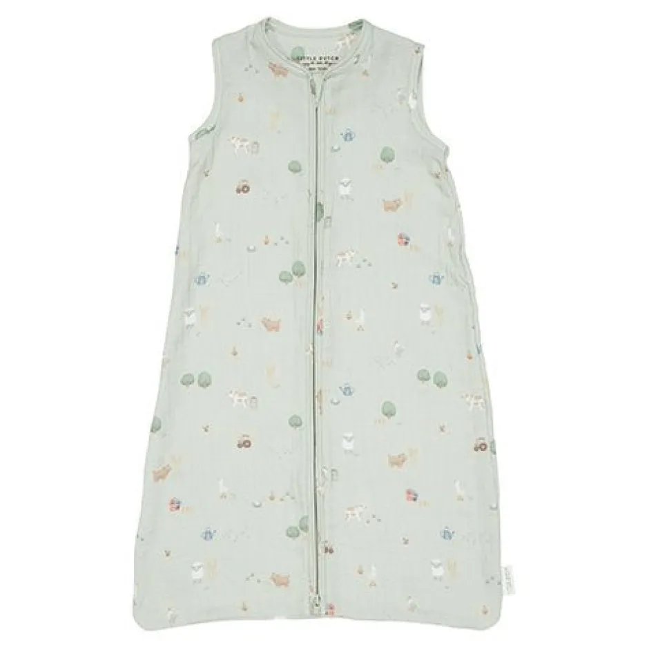 Little Dutch Hydrofiele Slaapzakken|Slaapzakken^Slaapzak zomer hydrofiel 110 cm - Groen - Little Farm