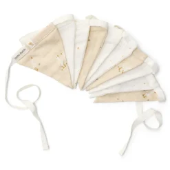 Little Dutch Decoratie^Slinger met vlaggetjes - Beige - Newborn Naturals - Little Goose