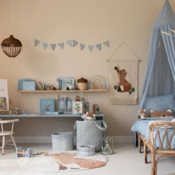 Little Dutch Decoratie^Slinger met vlaggetjes - Blauw - Forest Friends - Forest Adventure