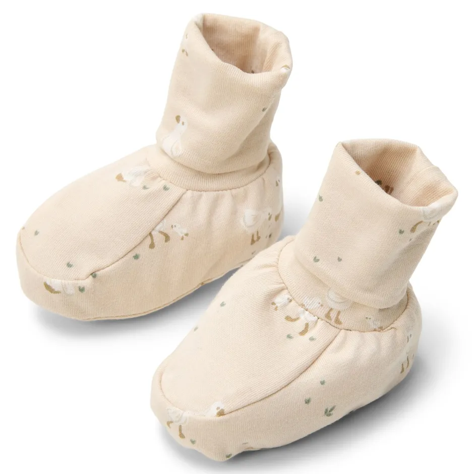 Little Dutch Babykleding|Accessoires^Slofjes - Zand - Newborn Naturals - Little Goose