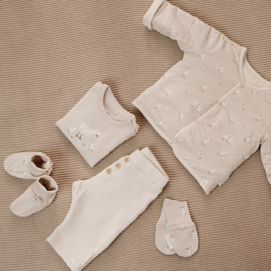 Little Dutch Babykleding|Accessoires^Slofjes - Zand - Newborn Naturals - Little Goose