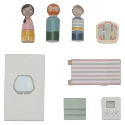 Little Dutch Rollenspel|Houten Auto's^Speelgoed auto met caravan - Meerkleurig - Essentials