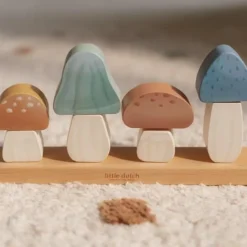 Little Dutch Stapeltoren|Houten Speelgoed^Stapelaar - Blauw - Forest Friends