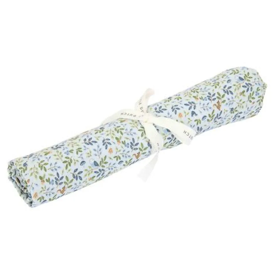 Little Dutch Hydrofiele Doeken|Omslagdoek^Swaddle - Blauw - Maat 120 cm - Forest Friends - Forest Adventure