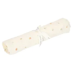 Little Dutch Hydrofiele Doeken|Omslagdoek^Swaddle - Wit - Maat 120 cm - Forest Friends - Forest Treasures
