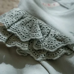 Little Dutch Meisjes Kleding|Kinderkleding^Sweater - Ruches -  Groen - Fairy Garden