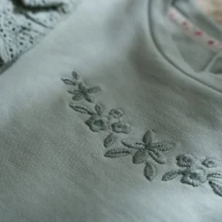 Little Dutch Meisjes Kleding|Kinderkleding^Sweater - Ruches -  Groen - Fairy Garden