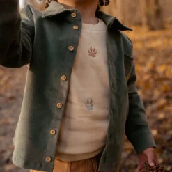 Little Dutch Jongens Kleding|Kinderkleding^Sweater - Zand - Forest Friends