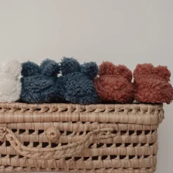 Little Dutch Accessoires^Teddy slofjes - Roze - Newborn Naturals