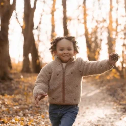 Little Dutch Jongens Kleding|Kinderkleding^Teddy vest - Bruin - Forest Friends