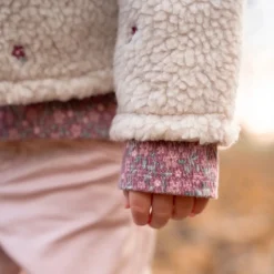 Little Dutch Meisjes Kleding|Kinderkleding^Teddy vest - Zand - Fairy Garden