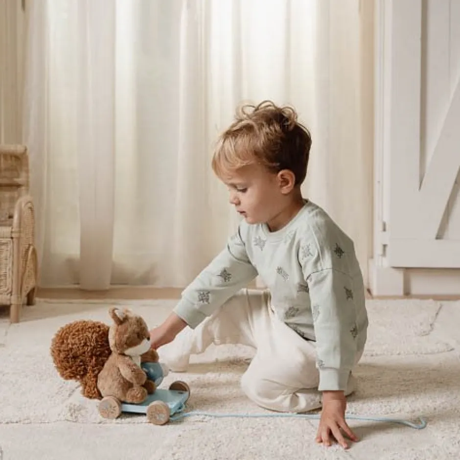 Little Dutch Houten Speelgoed|Educatief Speelgoed^Trekdier Eekhoorn - Blauw - Forest Friends