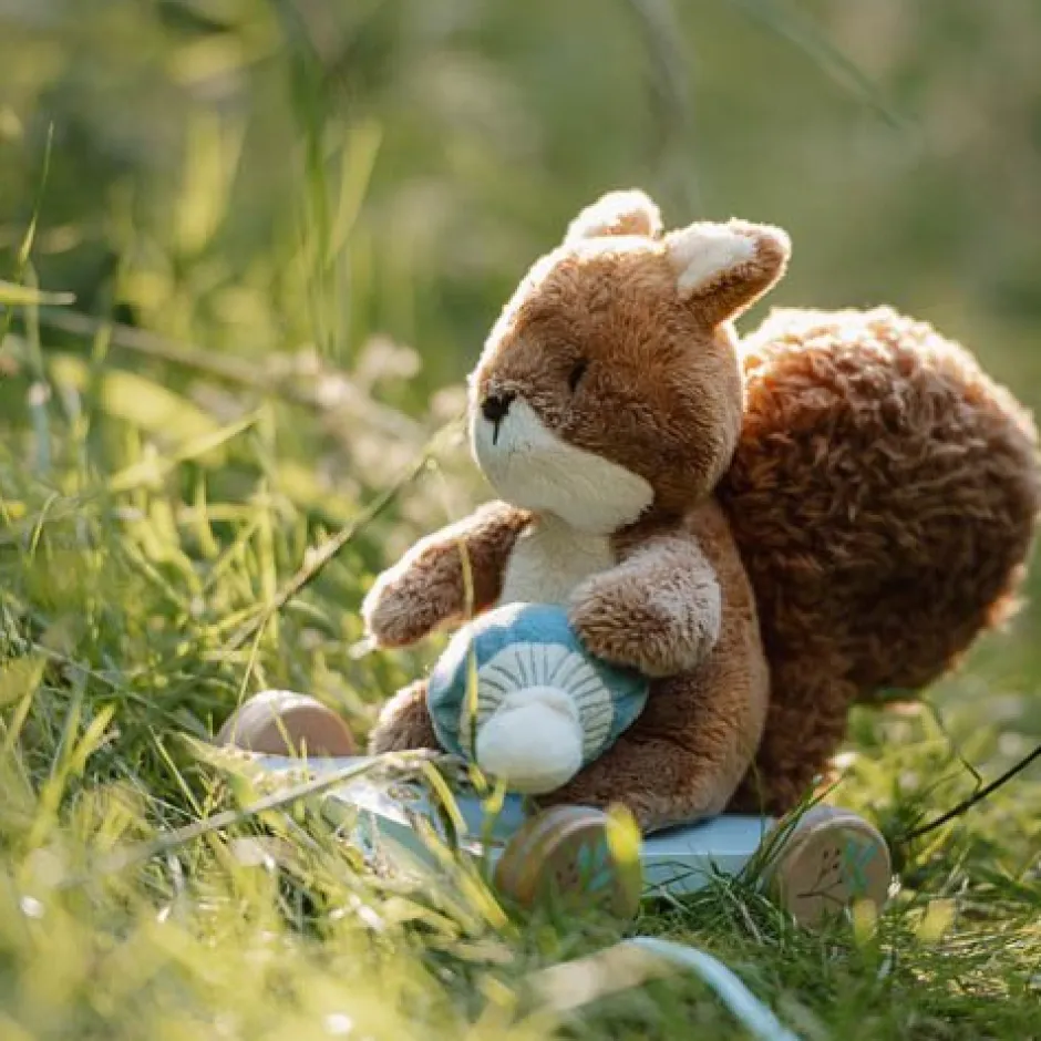 Little Dutch Houten Speelgoed|Educatief Speelgoed^Trekdier Eekhoorn - Blauw - Forest Friends