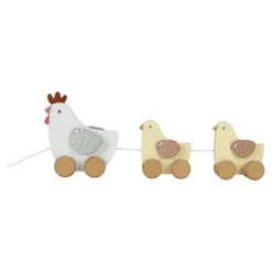 Little Dutch Educatief Speelgoed|Houten Speelgoed^Trekdier kippen Little Farm