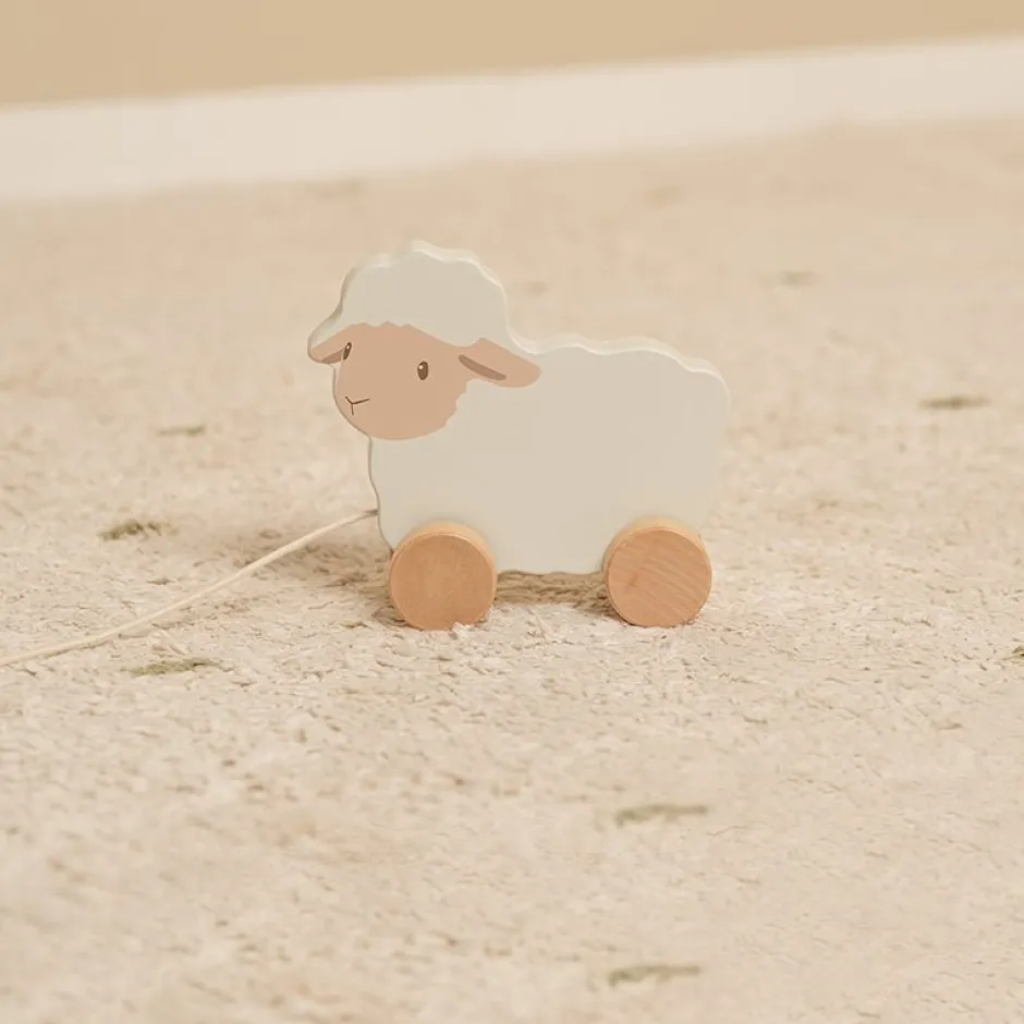 Little Dutch Educatief Speelgoed|Houten Speelgoed^Trekdier schaap