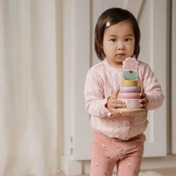 Little Dutch Speelgoed Vanaf 1 Jaar|Stapeltoren^Tuimelstapelaar - Roze - Fairy Garden