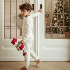 Little Dutch Pyjama's|Pyjama's^Tweedelige kerst pyjama – Beige