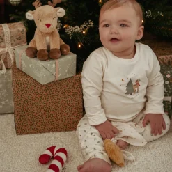Little Dutch Pyjama's|Pyjama's^Tweedelige kerst pyjama – Beige