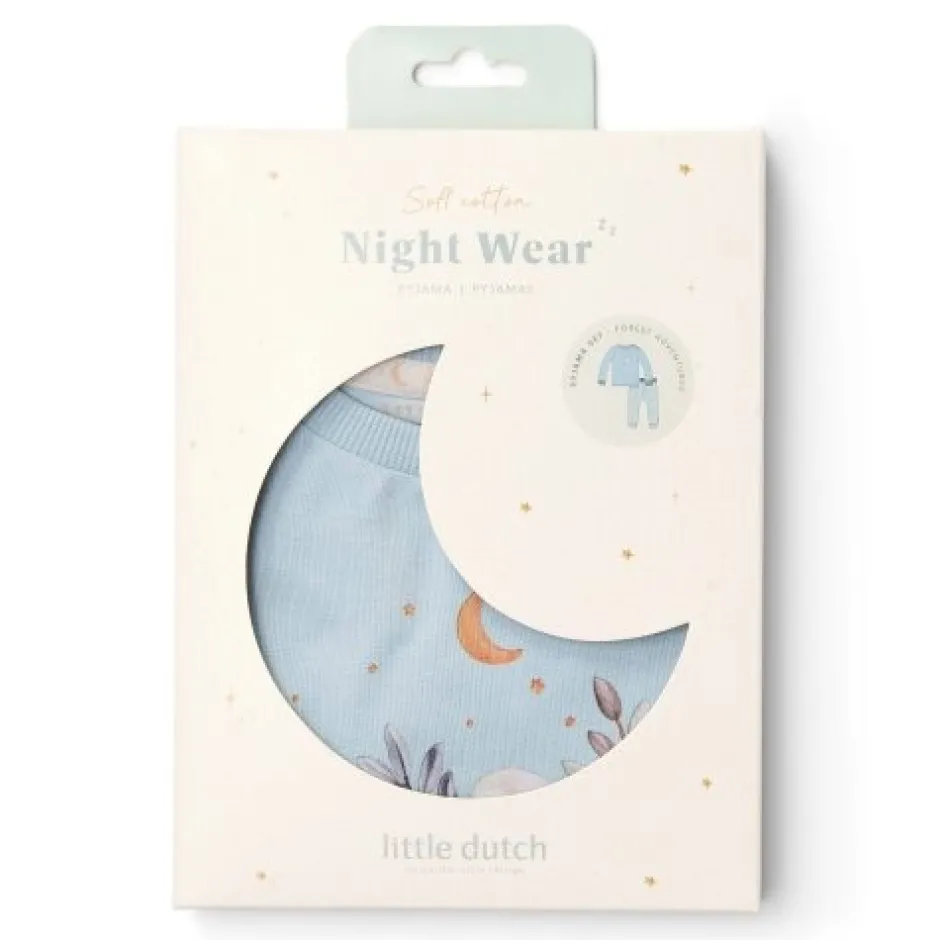 Little Dutch Jongens Kleding|Pyjama's^Tweedelige pyjama - Blauw - Forest Friends - Forest Adventure