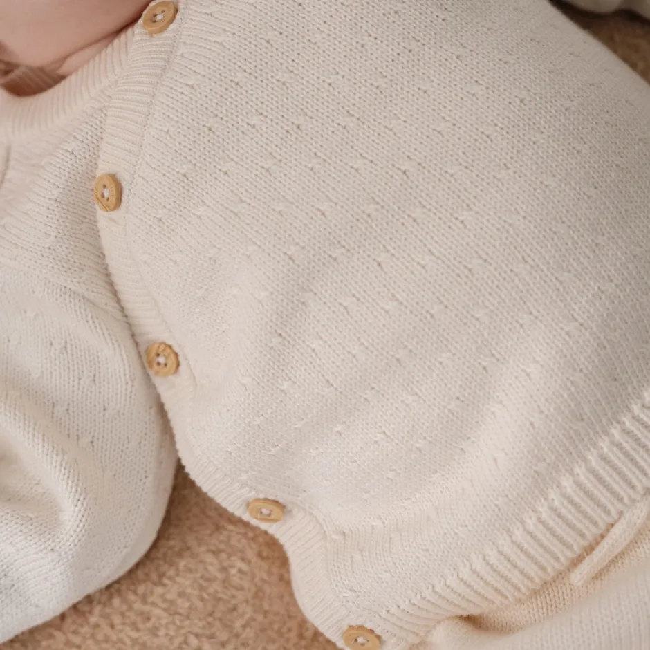 Little Dutch Babykleding^Vest - Wit - Newborn Naturals