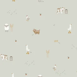 Little Dutch Decoratie|Behang^Vliesbehang Little Farm