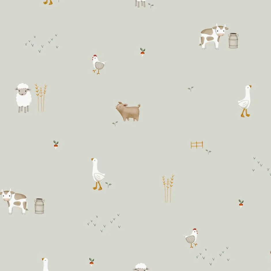 Little Dutch Decoratie|Behang^Vliesbehang Little Farm