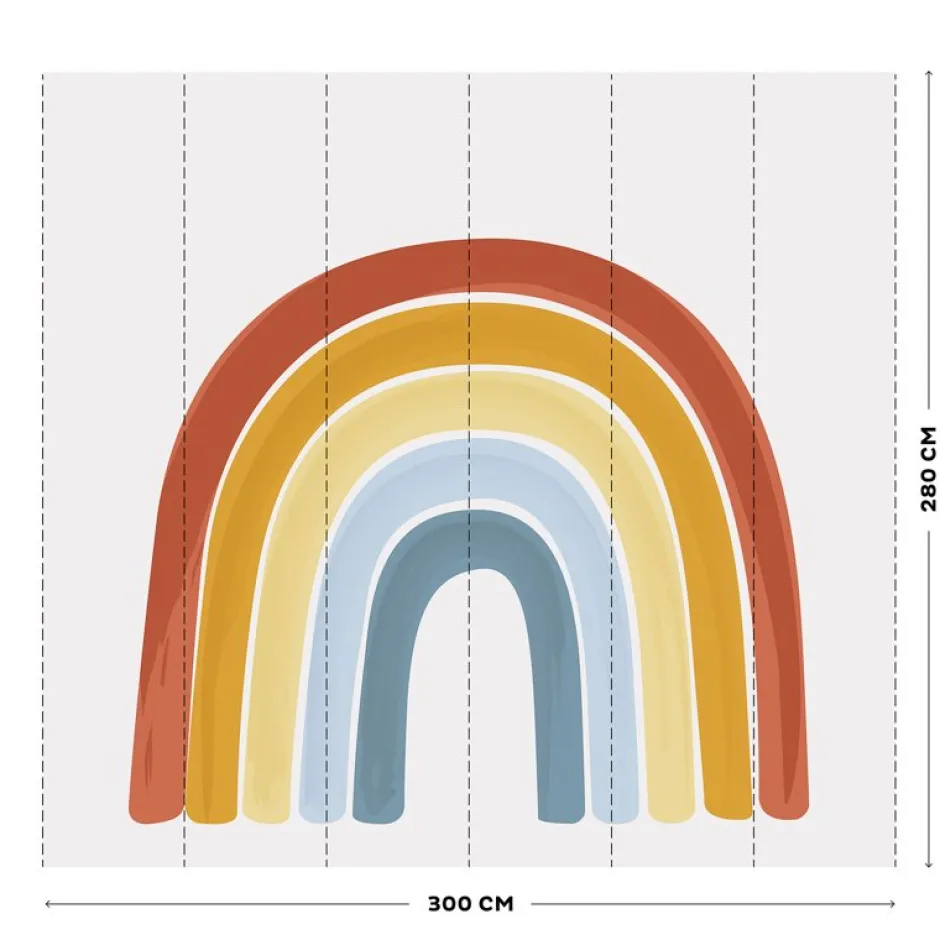 Little Dutch Decoratie|Behang^Vliesbehang Rainbow Pure & Nature