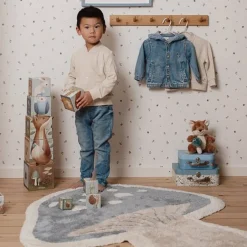 Little Dutch Vloerkleden|Decoratie^Vloerkleed paddenstoel - Blauw - Forest Friends