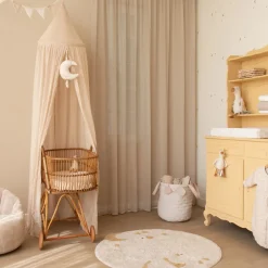 Little Dutch Vloerkleden|Decoratie^Vloerkleed rond - Wit - Newborn Naturals - Little Goose